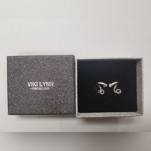 New in Box Viki Lynn Sterling Silver Zig zag earrings